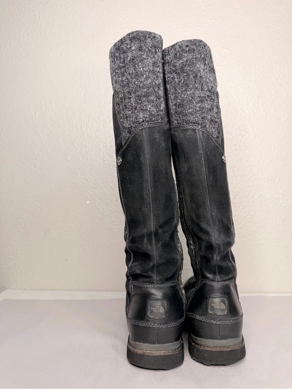 The North Face Snowtropolis tall black boots